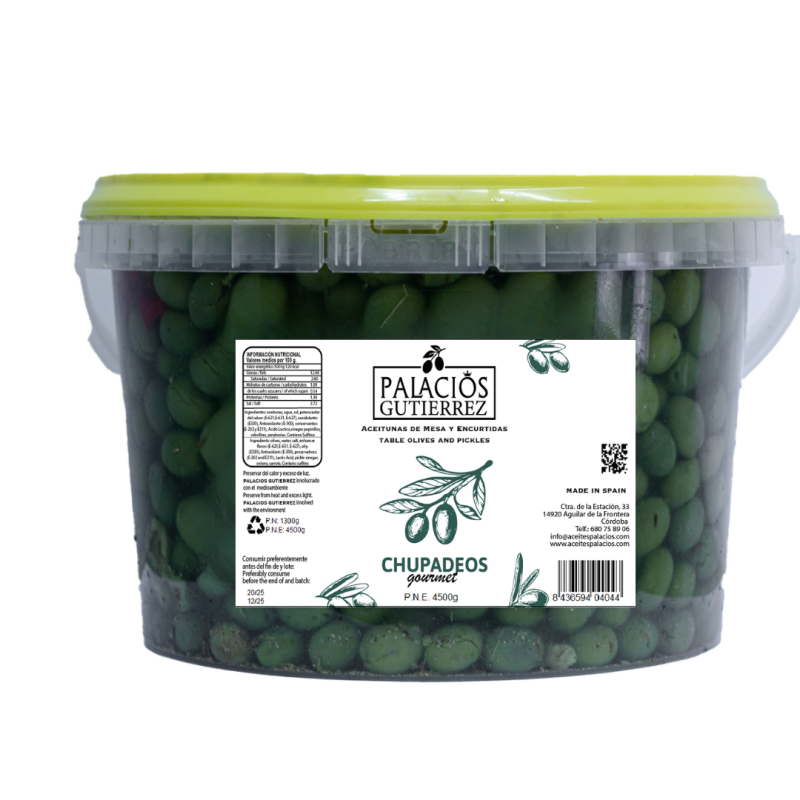 ACEITUNA PARTIDAS SABOR CHUPADEOS 4500gr ACEITUNA PARTIDAS SABOR CHUPADEOS 4500gr
